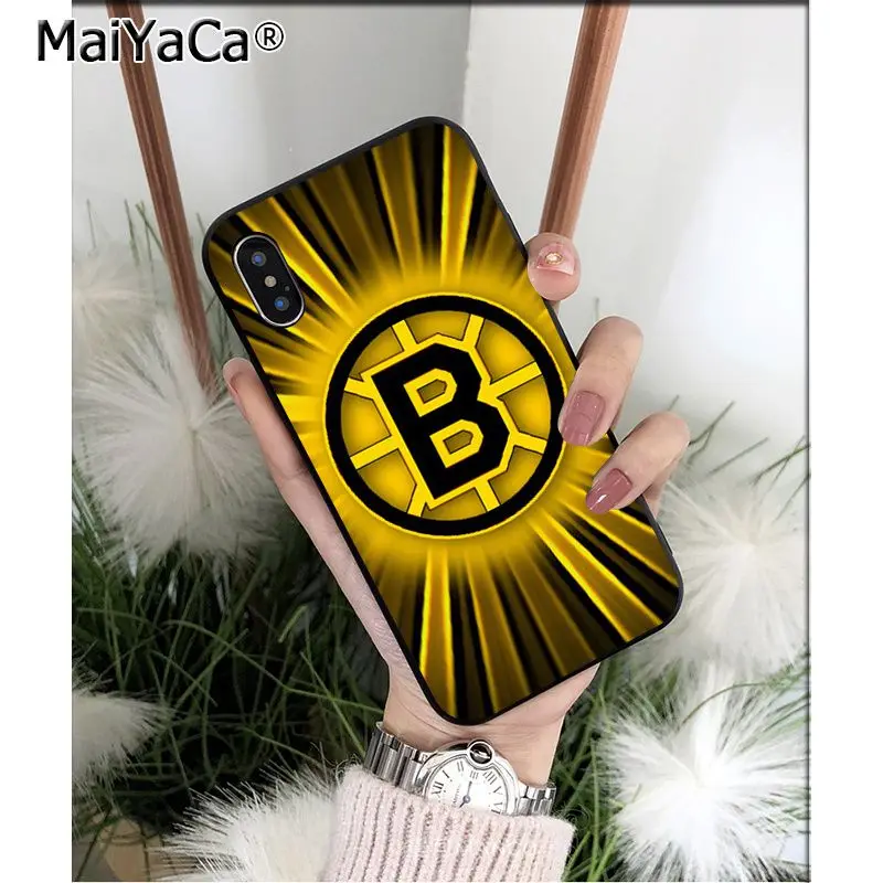 MaiYaCa Boston Bruins Силиконовый ТПУ мягкий черный чехол для телефона для iPhone 5 5Sx 6 7 7plus 8 8Plus X XS MAX XR