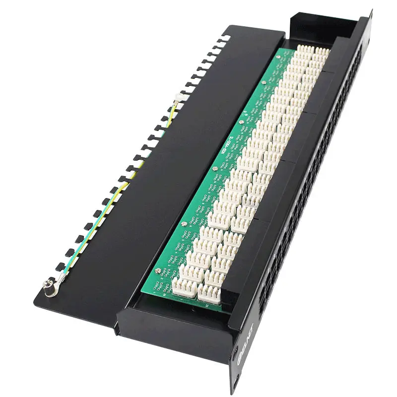 1U 19'' inch 50 Ports RJ11 Telephone Patch Panel Cat3 Rackmount