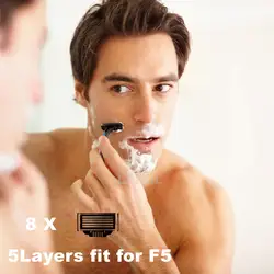 8 шт./лот/партия, бритвенное лезвие для мужчин, 5 лезвий, кассеты для бритья, высокое качество, острые мужские бритвенные лезвия