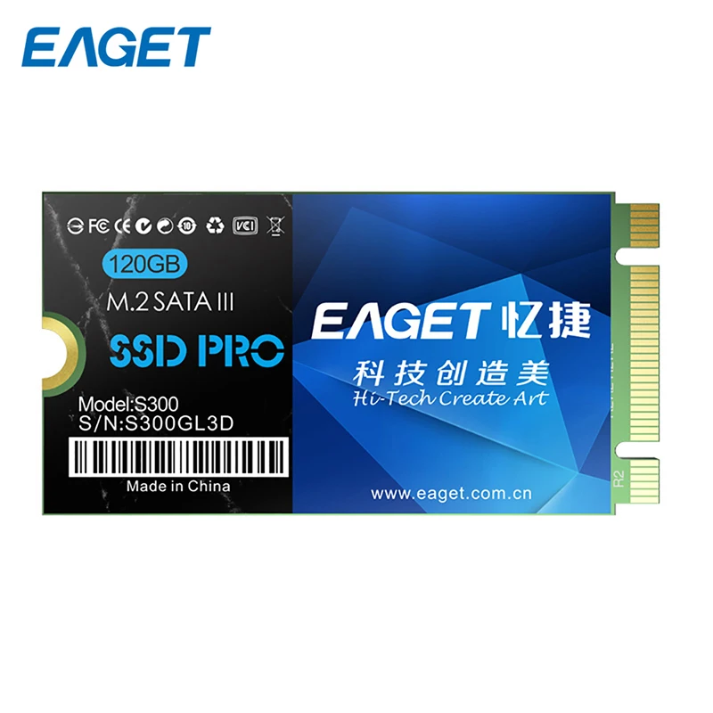 EAGET S300 120 ГБ твердотельный диск высокое Скорость M.2 SATA 3,0 противоударный SSD с 120 ГБ Ёмкость для ноутбука