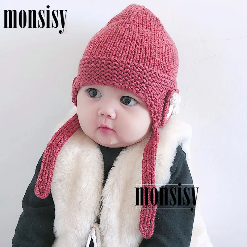 Monsisy/зимние детские наушники шапка для мальчиков и девочек детская теплая