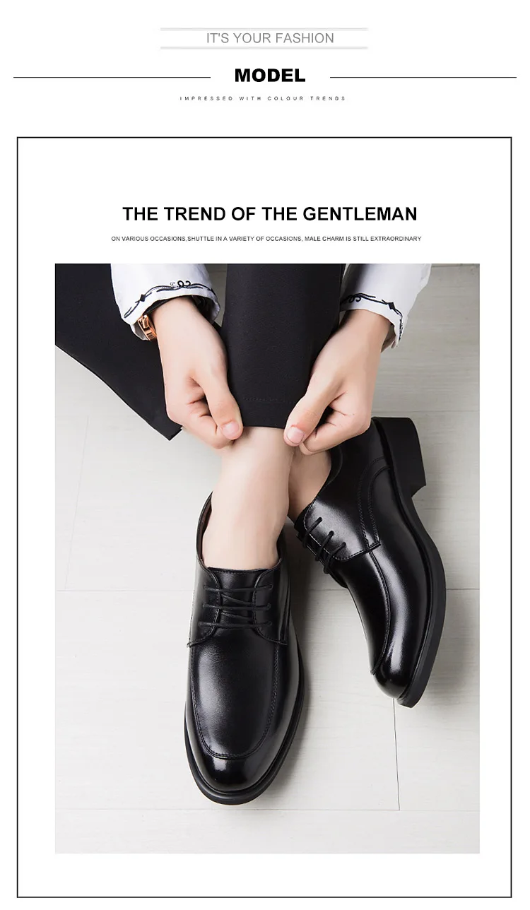 OSCO/Мужская обувь; сезон осень; Повседневная обувь в деловом стиле; мужская кожаная обувь на шнуровке для отца среднего возраста; Мужская обувь; официально-деловое платье