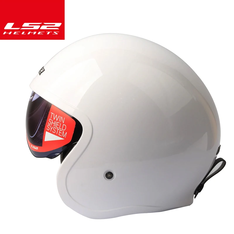 Винтажный LS2 OF599 шлем мото rcycle открытый шлем Ретро 3/4 полушлем КАСКО мотоциклетный винтажный автомобильный аккумулятор - Цвет: white
