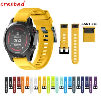 

CRESTED silicone watch strap for Garmin Fenix 5 band GPS Watches Replacement band Silicagel Wrist Band Bracelet