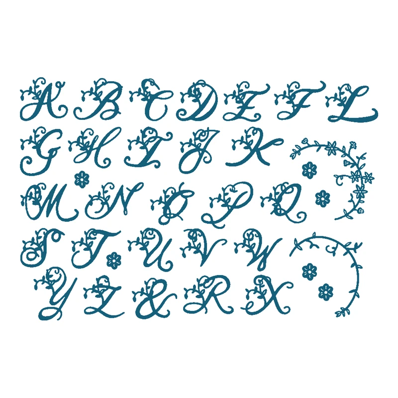 

Eastshape Flower Alphabet DiesMetal Cutting Dies Scrapbooking Floral ABC Letter for DIY Decorative Paper Cards Making Craft Dies