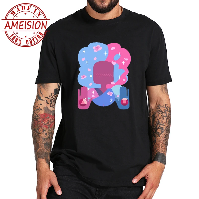 

Anime Steven Universe T-Shirt Men Garnet LGBT Lesbian T shirt Sugar Life Adventure Crystal Gems 100% Cotton Top Tee