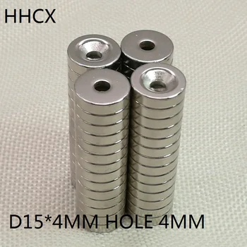 

10pcs/lot Disk magnet 15*4 mm Hole 4 mm N35 Strong D Countersunk NdFeB Permanent magnet 15mm x 4mm neodymium magnet 15x4 mm