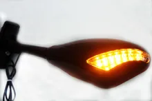 Yellow LED lights Mirrors for Suzuki GSXR 600 750 1000 Hayabusa SV650S TL1000R
