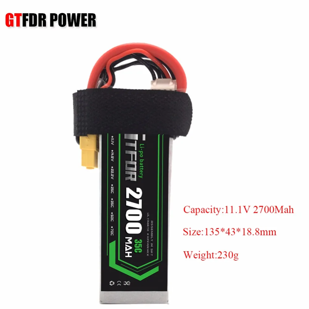 GTFDR RC Power Lipo Battery 2700mAh 11 1 V 3S 35C для Trex 450 CX20 вертолета самолетов автомобилей FPV |