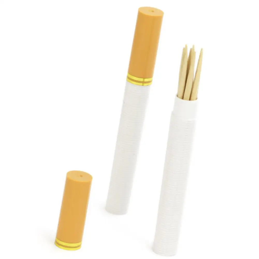 TPFOCUS Mini Portable Cigarette Shape Toothpick Holder Outdoor Picnic Travel Simple Safety High Quality