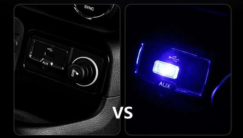 Car-Styling USB LED Atmosphere Lights Decorative Lamp for Peugeot RCZ 206 207 208 301 307 308 406 407 408 508 2008 3008-6008