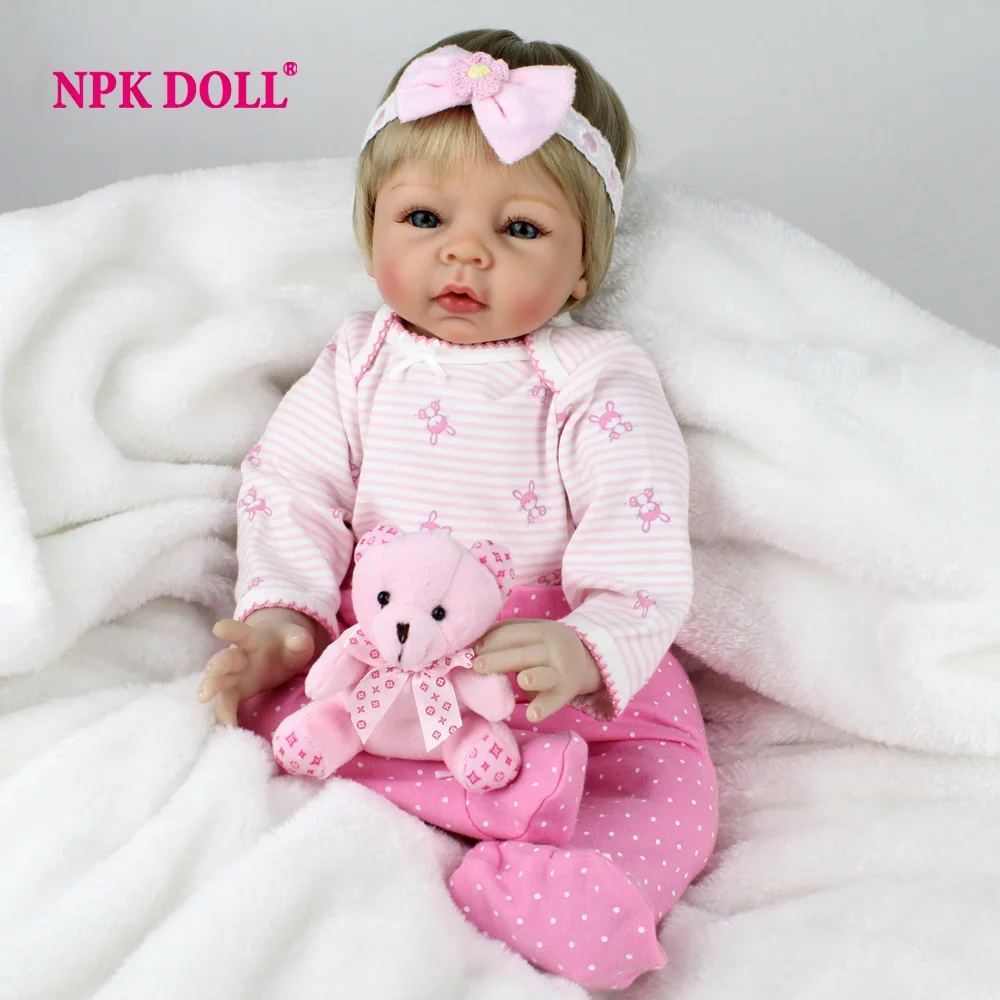 NPKDOLL новые игрушки силиконовая кукла младенец 22 дюйма модная Кукла девочка с