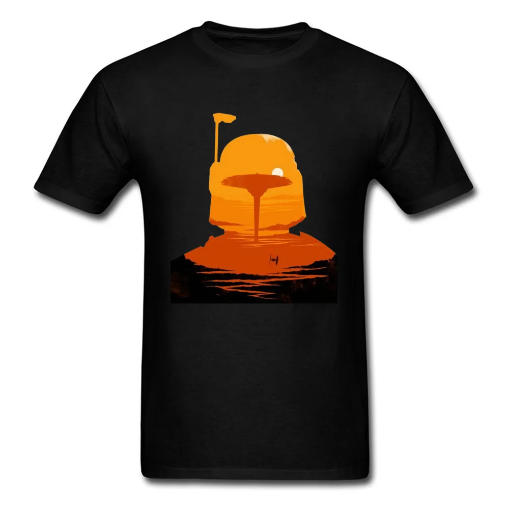 

Star Wars Darth Vader Boba Hawaii Sunset City Tshirt Profile Boba Fett Samurai Starwars Summer Fall Men's T Shirts Plue Size