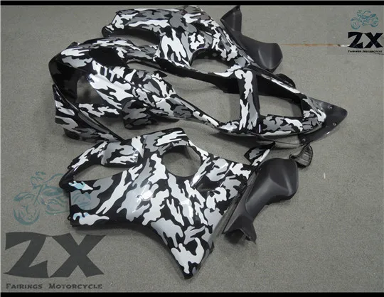 

Fairings White+Black Fairings BodyWork Kit For HONDA CBR600F4I 2001 2002 2003 F4I Injection mode Motorcycle ZXMT 603