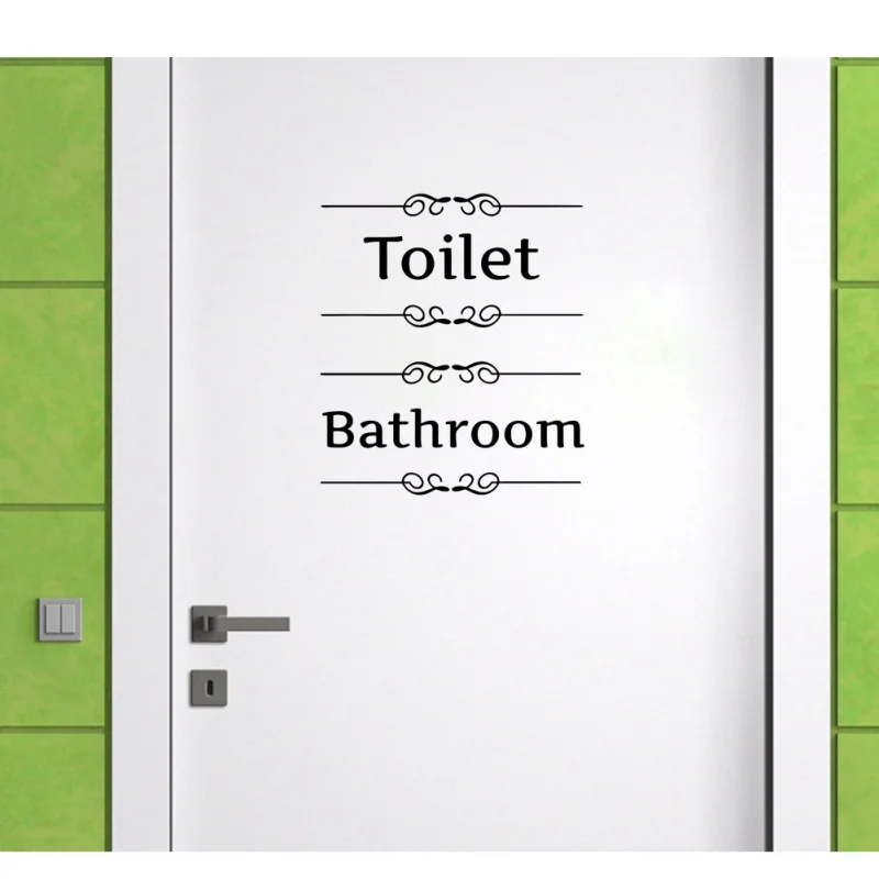 Toilet Door Letter Sign Wall Stickers Removable Decor Decal Door Stickers for Washroom Bathroom Wall Sticker Decor 2018 New Toilet Door Letter Sign Wall Stickers Removable Decor Decal Door Stickers for Washroom Bathroom Wall Sticker Decor 2018 New