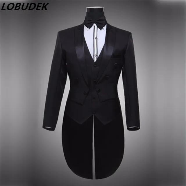 Buy Male black white tuxedo formal dress costumes men