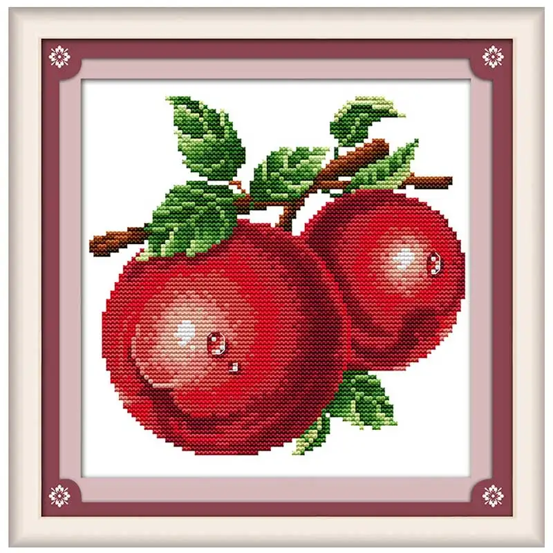 Фруктовые апельсины яблоки виноград Счетный крестиком 11CT 14CT Набор для вышивки крестиком оптом DIY наборы для вышивки крестом вышивка рукоделие - Цвет: J002