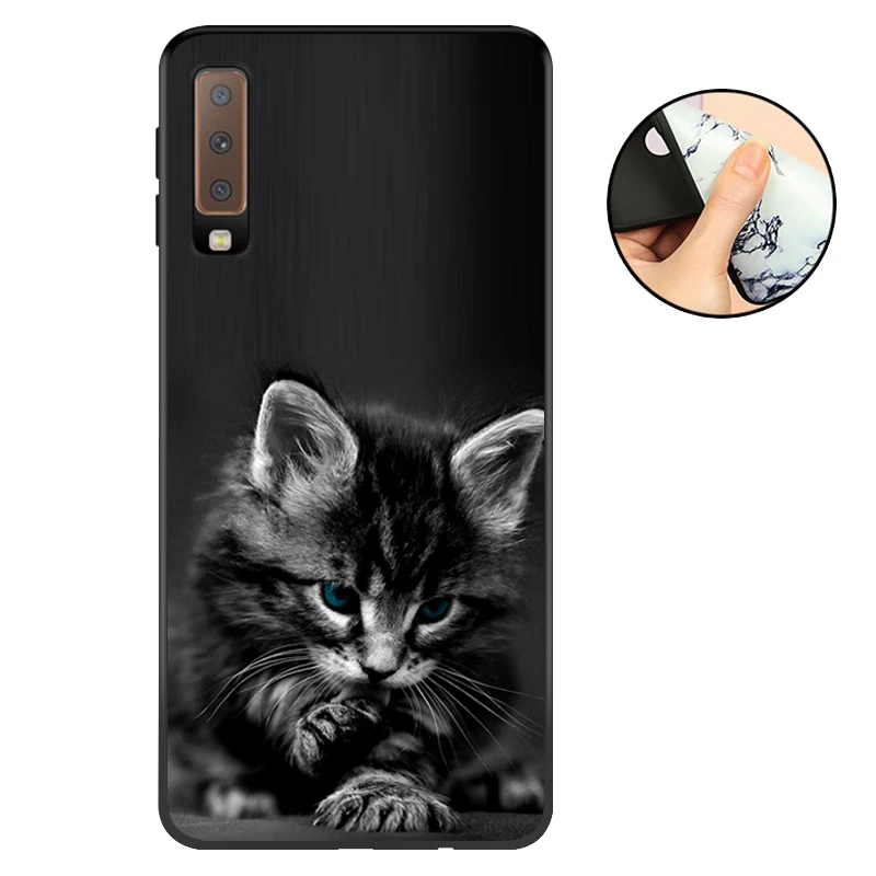 CROWNPRO A7 2018 чехол из ТПУ для Samsung Galaxy A 7 A750 чехлы телефонов мягкий с задней стенкой и