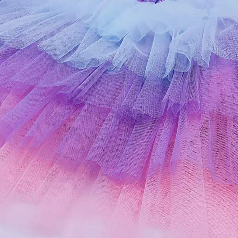 VIKITA платье для девочек с единорогом Принцесса платья vestido infantil Robe Fille, для девочек, вечерние платья с юбкой-пачкой для детей летние тапочки с единорогом платья
