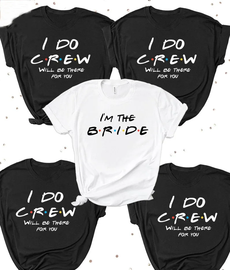 

Qpcs I Do Crew T-shirts, Bachelorette Party T-shirts, I Am the Bride Women Shirts, Hen Party T-shirts, Women Tees , Bride Squad