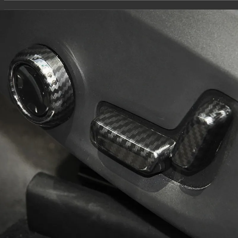 For Volvo XC60 2018 S90 Carbon Fibre Seat Adjustment Knob Trim Cover 6PCS Car Styling Accessories | Автомобили и мотоциклы