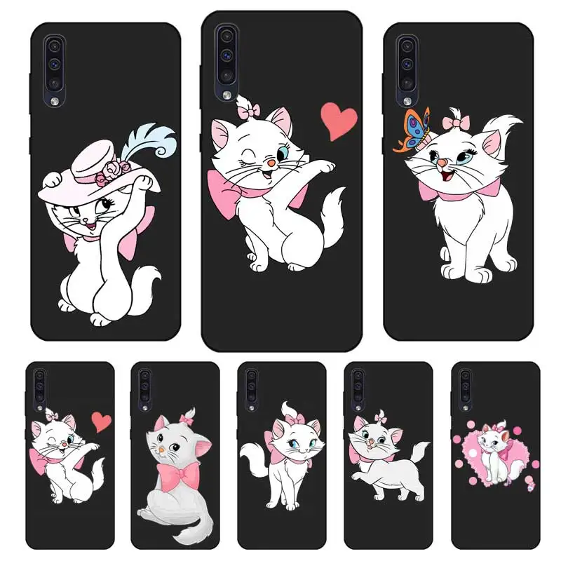 P114 Зонт кошка Мэри Черный силиконовый чехол для samsung Galaxy A6 A7 A8 A9 A10 A30 A40 A50 A60 A70 A80 A90 5G