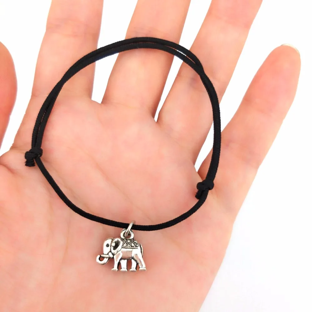 

hzew simple Elephant String Braided Bracelets Jewelry Charm Bracelets & Bangles gift for Couple or Kids