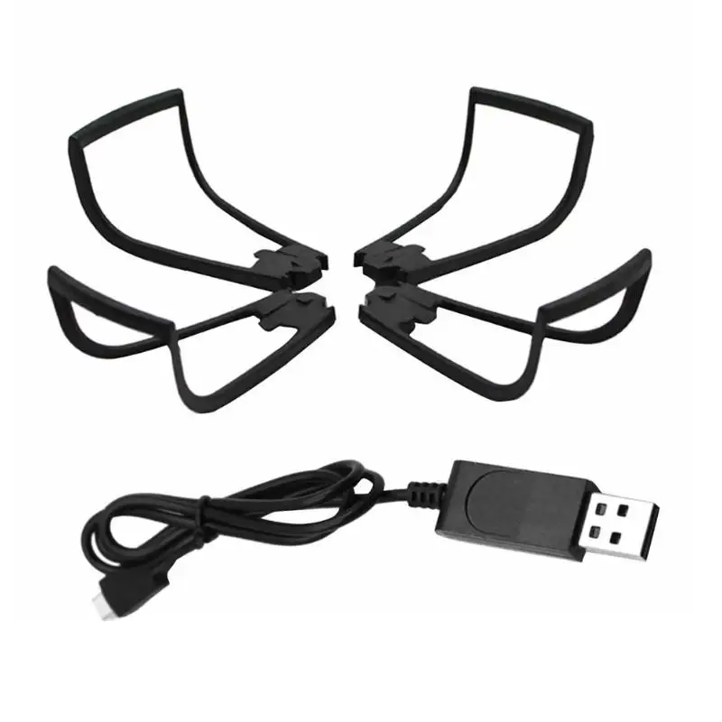 Передний двигатель+ 1 м usb кабель для зарядки аксессуары для SG106 RC Дрон самолета - Цвет: 4Guard Rings 1Cable