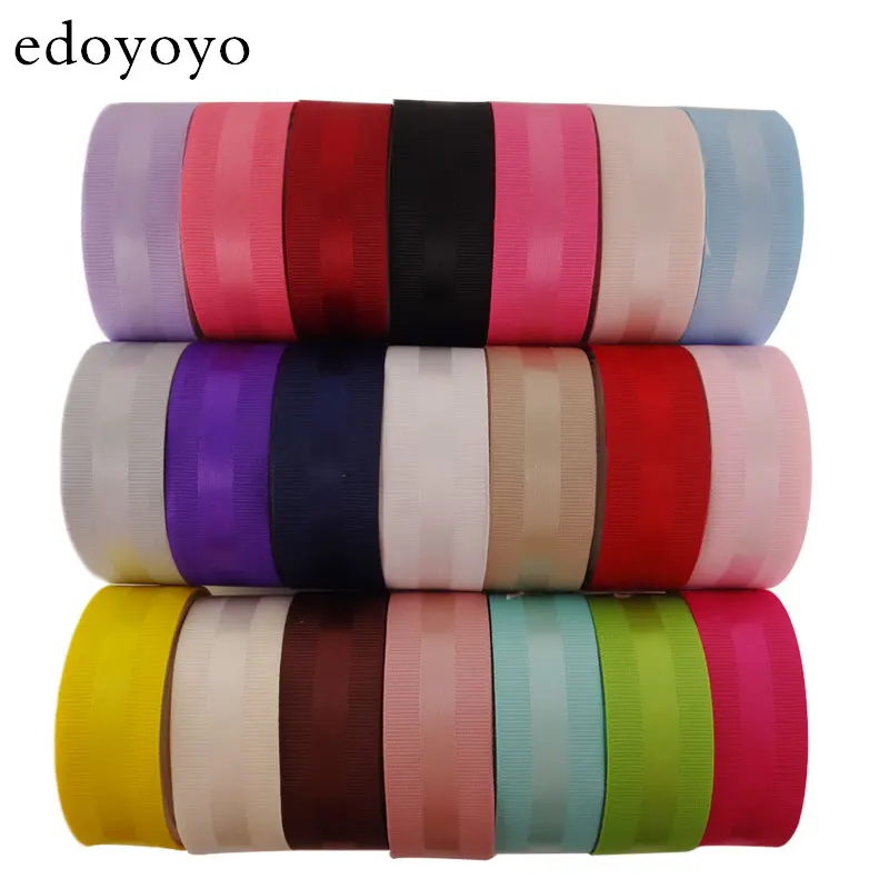 

Edoyoyo 5 Yard/lot 16mm/25mm/38mm Grosgrain Ribbon For Birthday Cake 100% Polyester Solid Hair Bandage Wedding Grosgrain Ribbon