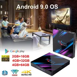 ТВ-бокс android tv Nederland h96 Max M3U youtube 4K Google Play 2,4/5,0G WiFi Bluetooth 4K 3D android 9,0 RK3318 android tv box