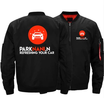 

USA SIZE Men's Bomber Jackets Printed Red Car Winter Warm Zipper FLIGHT JACKET Thicken Men Fashion Coats Free Shipping