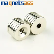 OMO Magnetics N38 10 шт. 20 мм x 3 мм отверстие: 5 мм Диск Редкоземельные неодимовые сильные магниты на холодильник