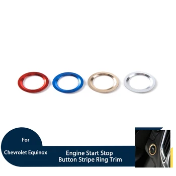 

set for Chevrolet Equinox 2017+ Auto Interior Engine Start Stop Button Ring Cover Trim Red/Blue/Silver/Gold Car-styling