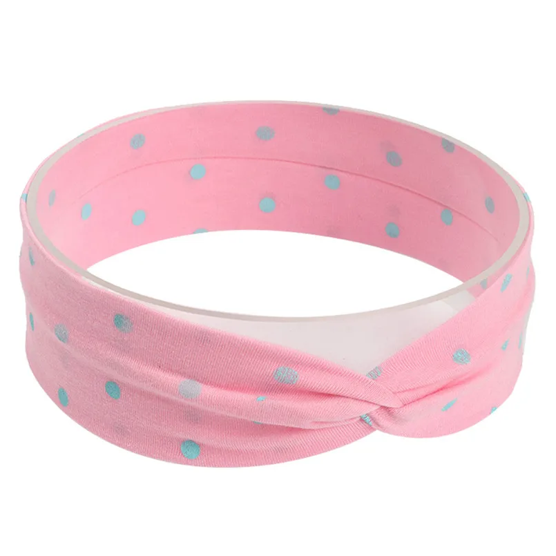 Baby Kids Headband Cute Baby Toddler Infant Headband Dot Printing Stretch Hairband Bebe Headdress tiara infantil #35S25 (10)