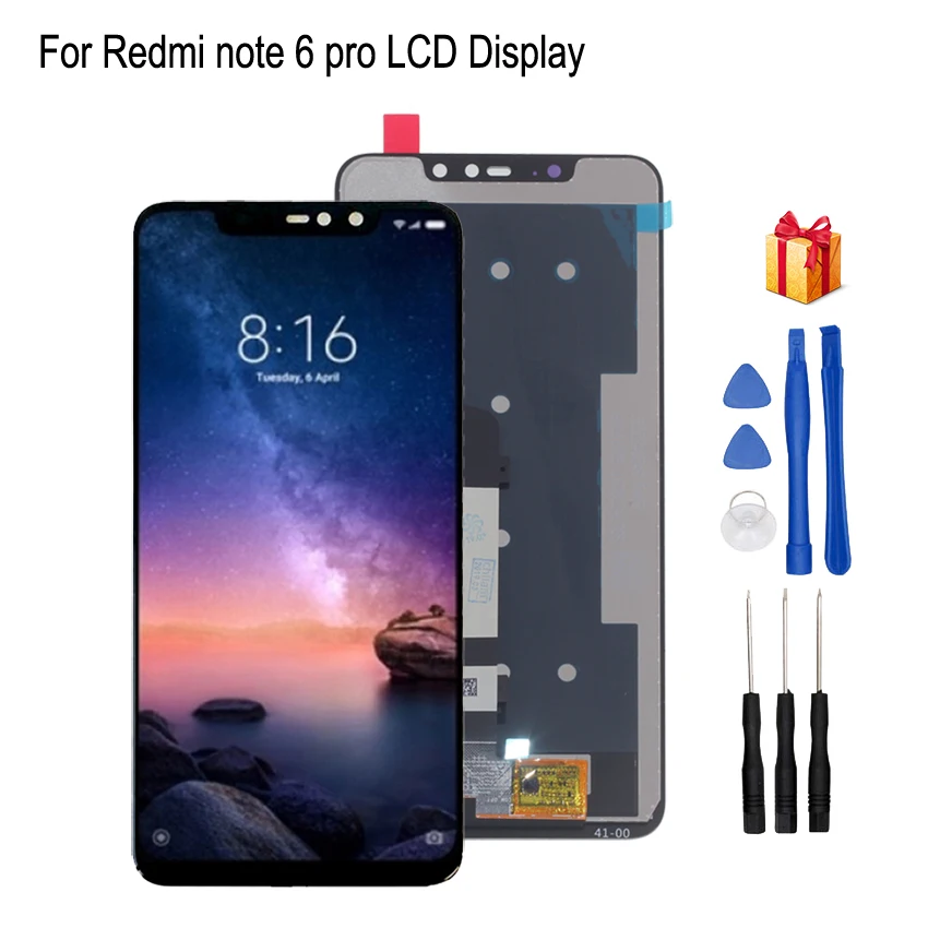 Оригинальный Для Xiaomi Redmi Note 6 Pro ЖК дисплей с сенсорным экраном дигитайзер для