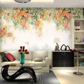 

Nonwoven Large Photo Wallpapers, 3d wall paper roll flower for tv sofa living room murals