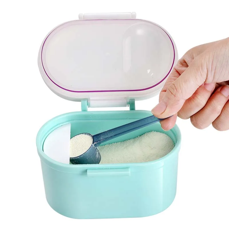 Baby's Independent Compartment Portable Milk Powder Storage Box Infant Unisex Snacking Travel Storage Box