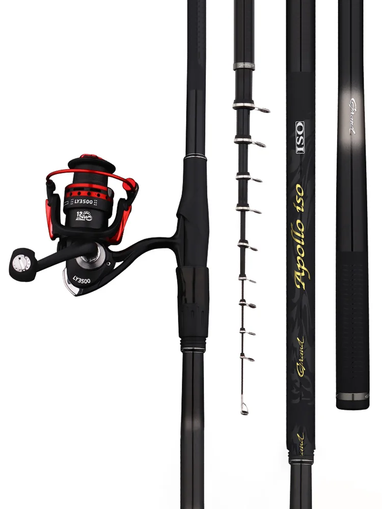  Super Hard High Carbon Rock Fishing Rod Ultra Light Telescopic pole Carp Spinning Stick Power Hand 