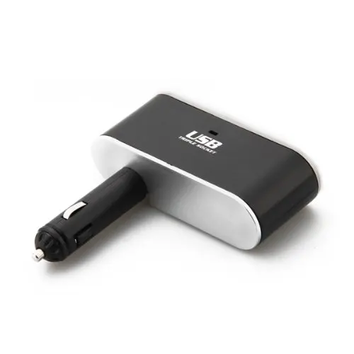 EDFY 12 V 24 V DC тройной 3 Way USB Разъем Автомобильный адаптер зажигалка
