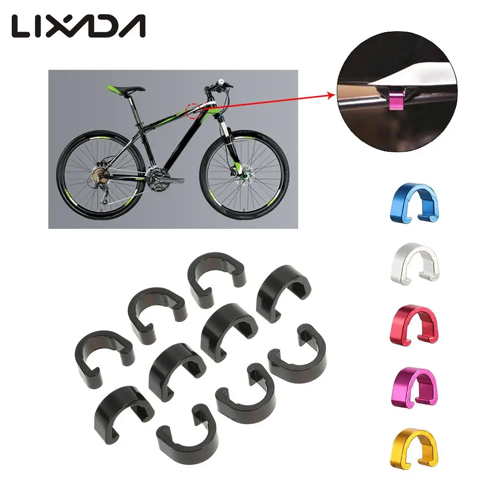 Lixada 10pcs Aluminum Alloy Bicycle Cable Buckle Bike Disc Brake Cable