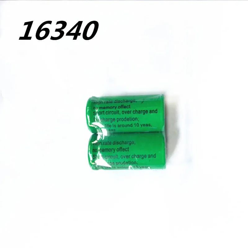 

2 X 16340 1000mah 3v cr123a 16340 rechargeable battery 3.0v rcr123a 16340 batteries lithium