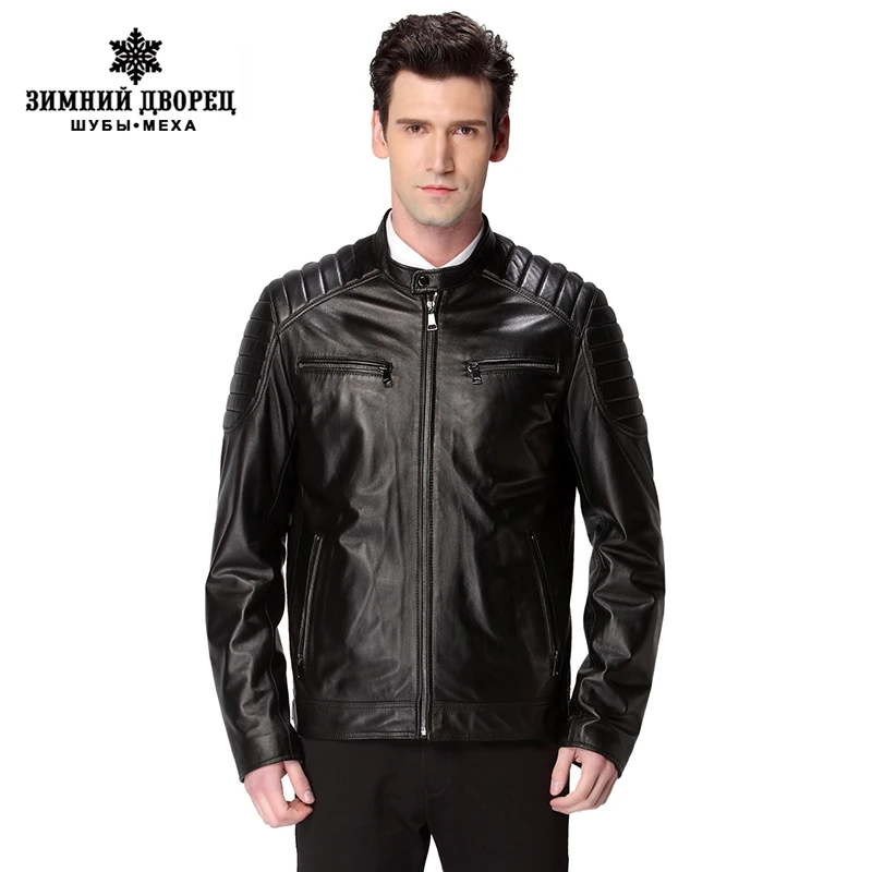 

New Hot leather jacket,Genuine Leather,Mandarin Collar,Sheepskin,Thin,Man coat,Leather jacket men,Spring autumn Men leather coat