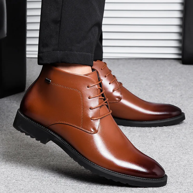 Сезон осень-зима; мужские ботинки «Челси»; Модные ботильоны в британском стиле; высококачественная повседневная мужская обувь из мягкой кожи