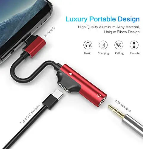 Адаптер для наушников Cherie с USB C на 3 5 мм аудиокабель Aux зарядка вызова конвертер