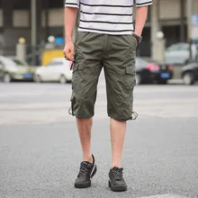 Новые летние мужские мешковатые мульти карман военные на молнии карго шорты Горячие Бриджи мужские армейские зеленые черные мужские тактические шорты плюс размер