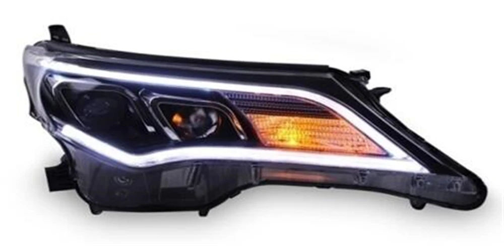 1 комплект для Toyota RAV4 светодиодный ные фары 2013 2014 2015 RAV 4 ДХО Биксеноновые линзы