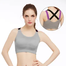 Женский сексуальный спортивный пуш-ап бюстгальтер для фитнеса и йоги, спортивный бюстгальтер для бега, профессиональный ударопрочный Быстросохнущий топ на бретелях, плюс размер, бюстгальтер