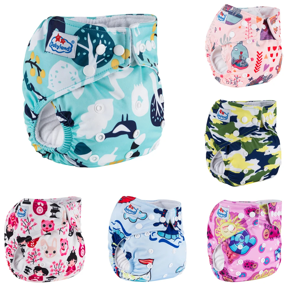 

50pcs A Lof of BABYLAND Baby Cloth Diaper Cover Washable Diaper Shells Reusable Pocket Diaper Newest Prints