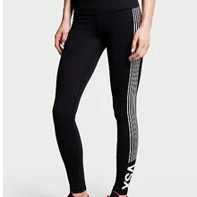 Женские шесть тонких линий VSX фитнес быстросохнущие упражнения Леггинсы Высокая талия энергии брюки ropa mujer