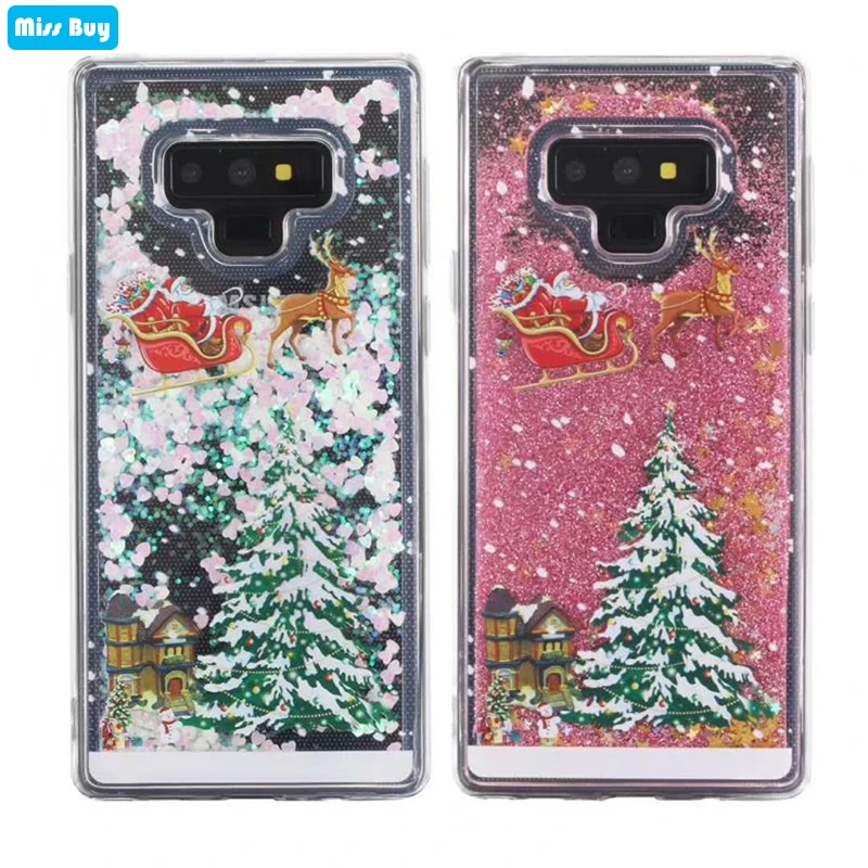

Christmas Snowflake Tree Case for Samsung Galaxy Note 9 8 S9 S8 Plus S7 A6 A8 A3 A5 A7 J6 J4 J8 J3 J5 J7Pro Liquid Glitter Cover